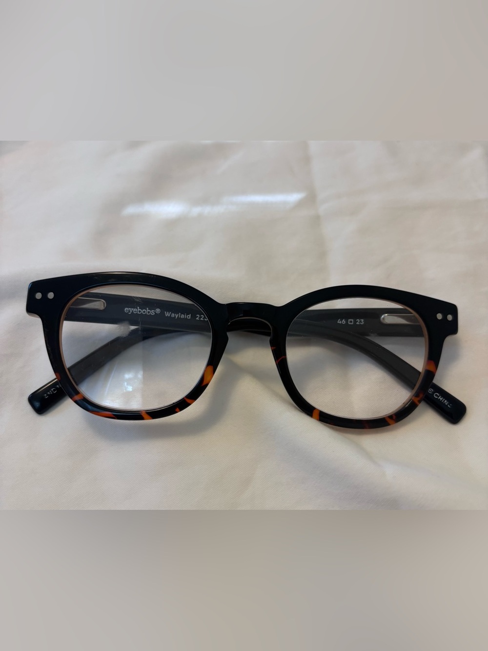 Eyebobs Waylaid 2231RX 05 Eyeglasses Frames 46-23 Black Tortoise Round